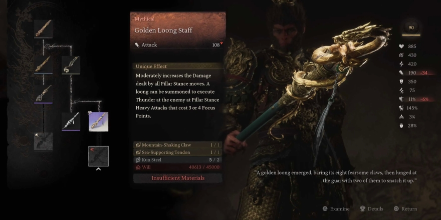 Vũ khí mạnh nhất của Black Myth  Wukong là gì?
